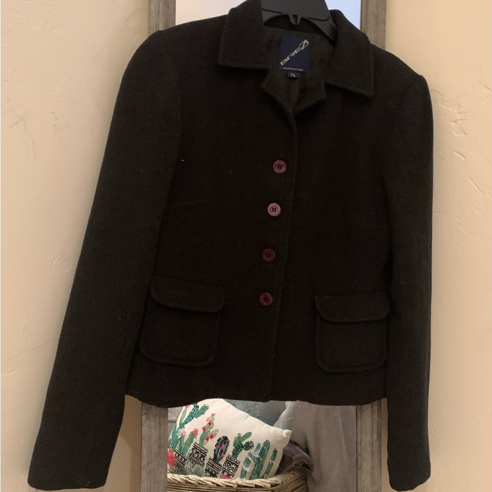 Wool black short coat  4/6